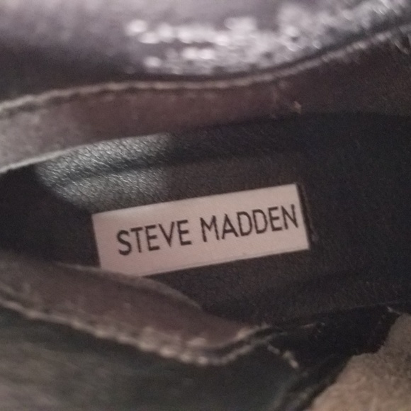 Steve Madden Grey 100% Leather Ankle Boots - Picture 7 of 7